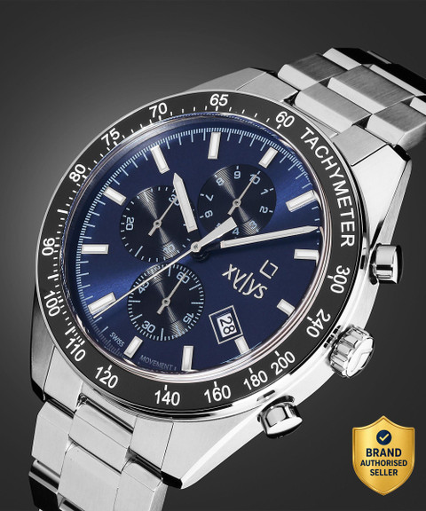 にしぴ XYLYS Xylys SwiSS Chronograph Blue Dial Silver SS Strap Analog