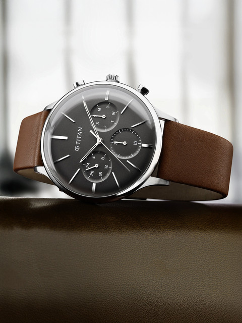 Titan NQ90134SL01 Titan Multifunction Anthracite Dial Brown