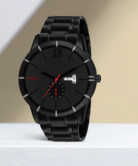 Chain Black Watch Boys Men's Steel Chain Silver Black Men Style