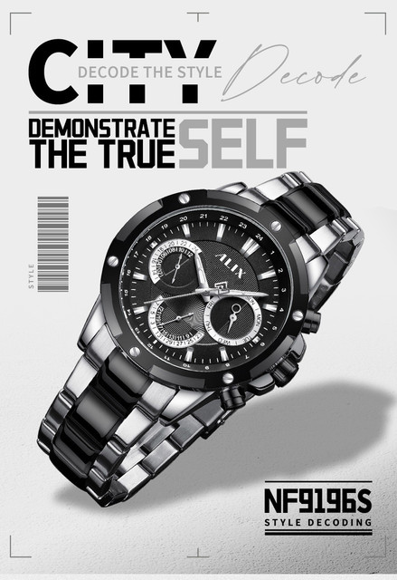 Alix luxury brand Full Steel Japanese Quartz movement military