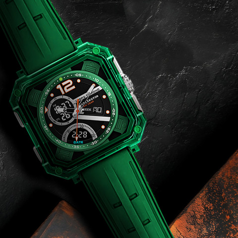 Carlington CT 8121 Green Velocity Series Analog-Digital Watch