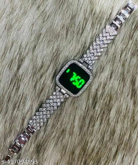 DSS COLLECTION Design Square Dial Green Led Light Digital Watch for Womens  n Girls Digital Watch For Boys Girls