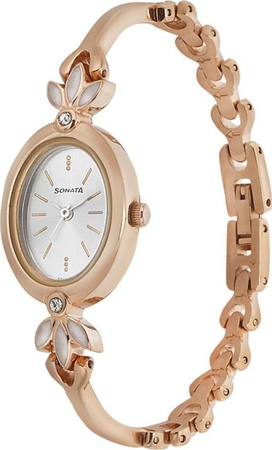 Sonata Blush Women's Analog Watch, Rose Gold Strap, Pink - Image 7
