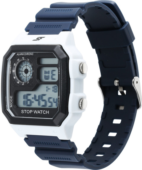 SONATA SF Hexa 2 SF Hexa Digital Dark Blue Polyurethane Strap