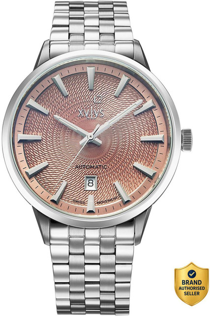 XYLYS WALTZ-G Analog with Date Dial Silver Stainless Steel Strap