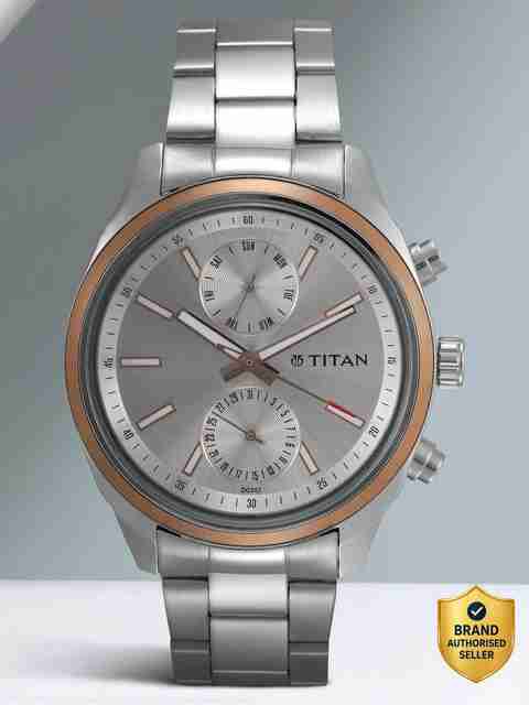 Titan Titan Workwear Multifunction Silver Dial Silver SS Strap