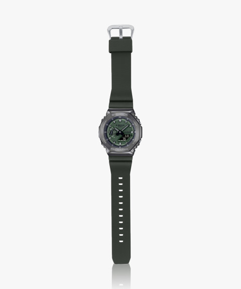 CASIO GM-2100B-3ADR G-SHOCK Grey Ip Dial Green Resin Strap