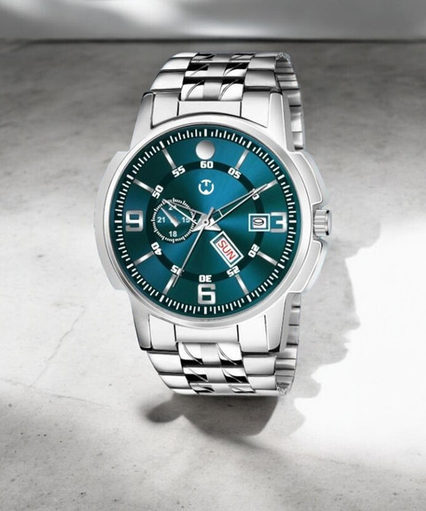 EDDY HAGER EH-226-OLIVE Olive Day and Date Analog Watch - For Men