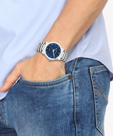 JAINX JM7136 Blue Dial Stainless Steel Strap Analog Watch - For