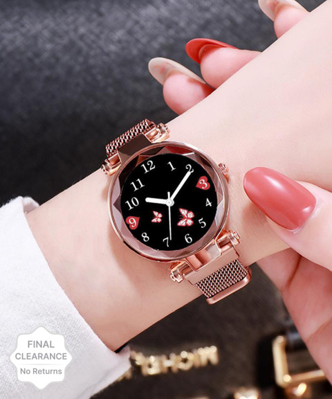 Styledose Queen Magnet Rosegold girls watches for women watches stylish  branded new model 2023 fashion design Analog Watch For Women