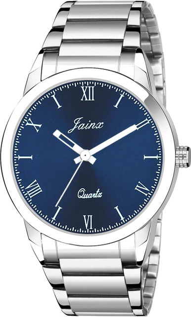 jm！ JAINX JM7136 Blue Dial Stainless Steel Strap Analog Watch - For