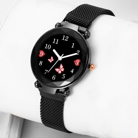 Styledose Titli Butterfly Magnet Black girls watches for women watches  stylish branded new model 2023 fashion design Analog Watch For Women