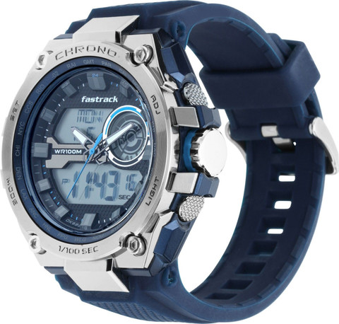 Fastrack NP38055PP01 Mean Machines Analog-Digital Watch For Men