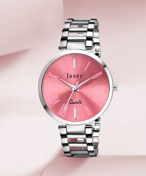 Jaxer Party Pink Dial Steel Chain Analog Watch For Women Buy