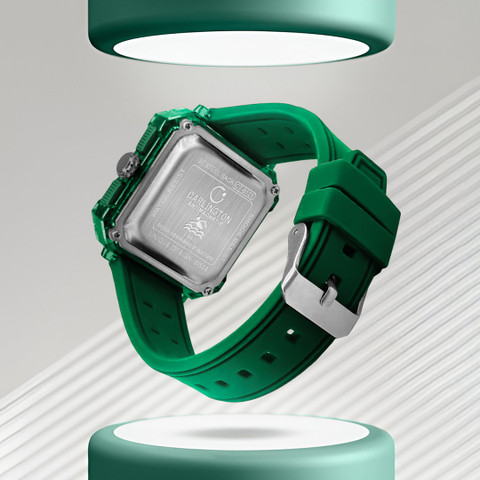 Carlington CT 8121 Green Velocity Series Analog-Digital Watch