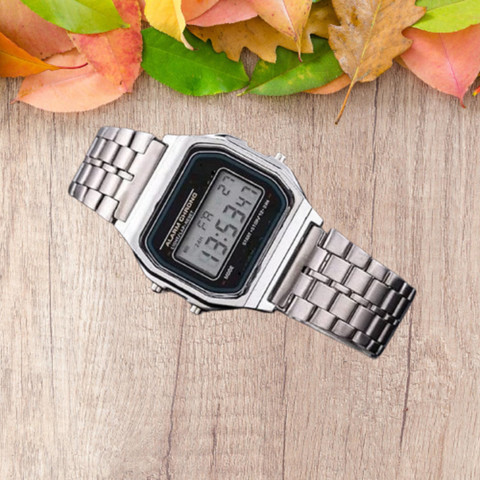 SHREESHAYAMTRADER Digital Silver Square Dial Unisex Wrist Watch