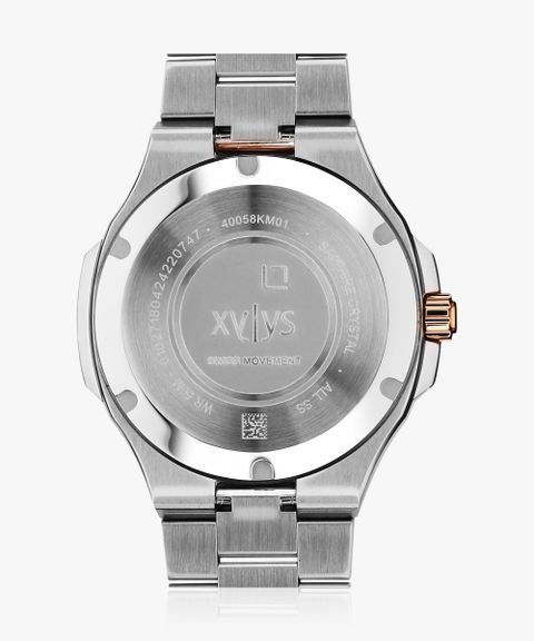 XYLYS Xylys SwiStainless Steel Black Dial TwoToned Stainless Steel