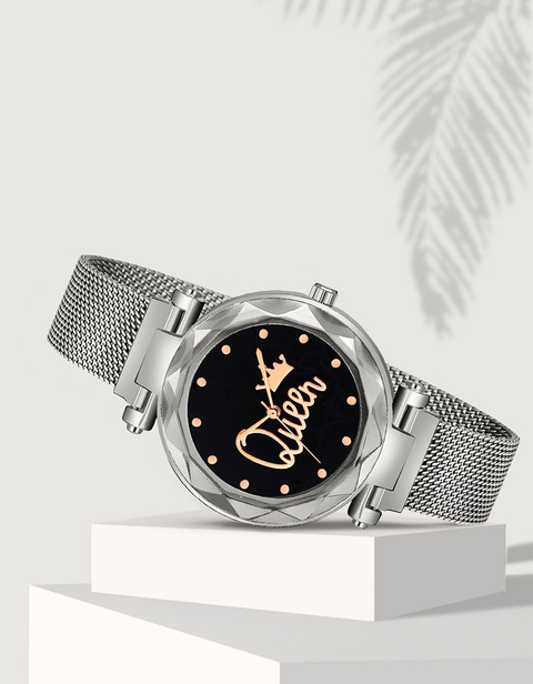 Marclex Silver Colour Point Magnet magnet wrist watch for women ladies  watches girls style womens trending stylish Analog Watch For Women