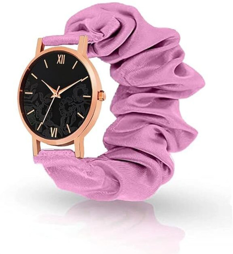 Organity Korean style Scrunchies Watch Classic Unique Scrunchies Watches  Analog Watch For Girls