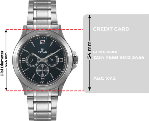 Titan Titan Eco Multifunction Blue Dial Silver Stainless Steel