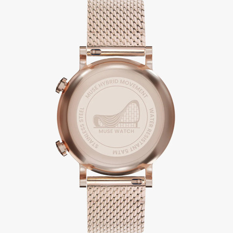 muse Modernist Milanese Edition Rose Gold Hybrid Smart Watch MUSE Modernist  Series Milanese Edition Black Rosegold Hybrid Smartwatch Watch For Men 