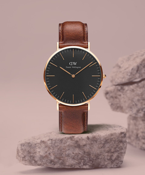 DANIEL WELLINGTON Classic ST Mawes Black color Round 40 mm