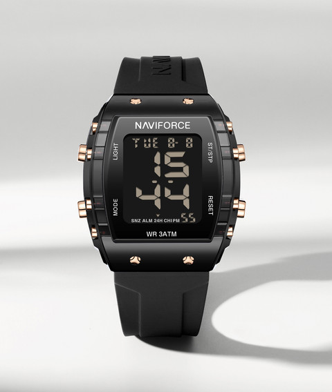 NAVIFORCE 7102 Transparent Barel Shaped Sports LCD Digital Date