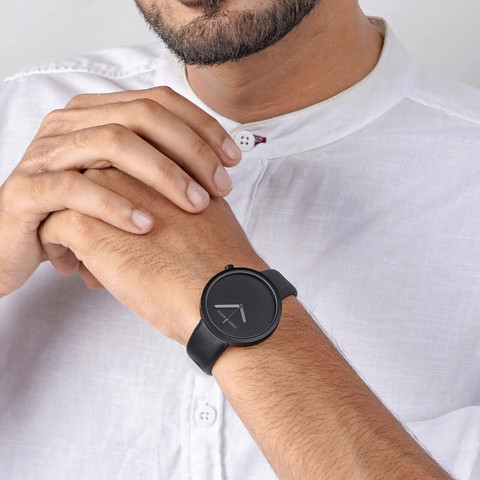 Joker & Witch MURDOC ALL BLACK PU STRAP WATCH Analog Watch - For