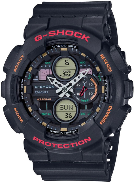 1a4 Casio G Shock D CASIO GA-140-1A4DR G-SHOCK GA-140-1A4DR Black-Red