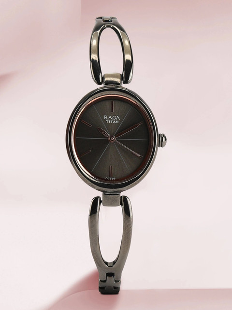 Ladies Watches Titan Raga Black Metal Watch Titan Women PURPLE