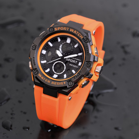 Felizer 9111 9111 Orange Belt Analog-Digital Watch For Men Buy