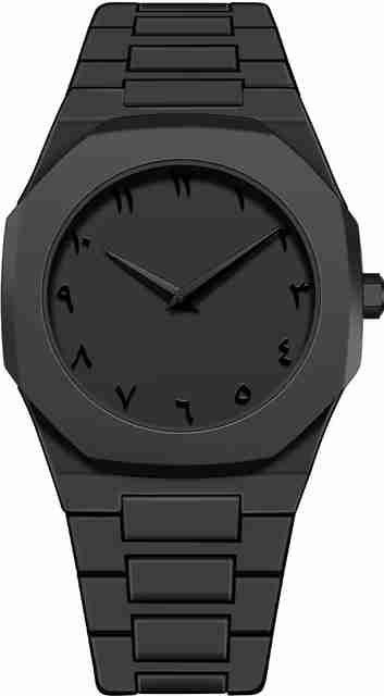 homt Aura Arabic Numerals Matte Black Minimalist Analog Watch homt Aura Arabic Numerals Matte Black Minimalist Analog Watch