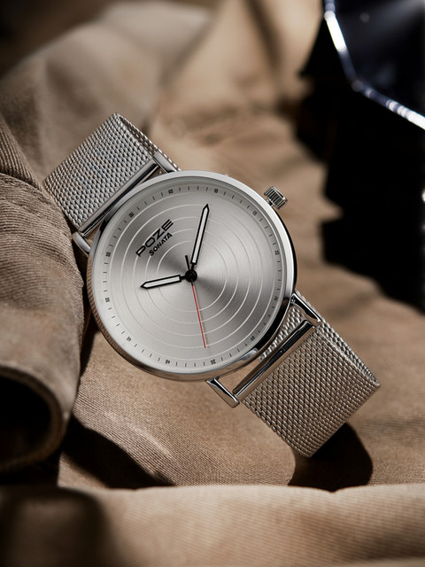 SONATA Poze Silver Dial Silver Strap Analog Watch For Men Buy