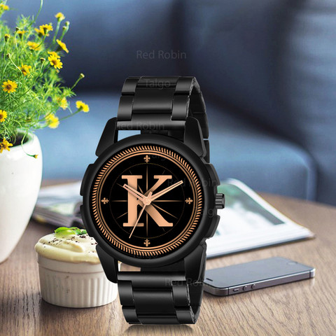 Gadgets World ALPHA-K-J16-BLK-CDBLK Fancy Design Stylish ALPHABET