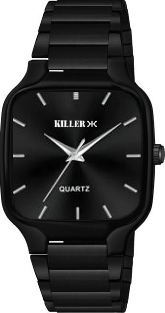 KILLER KLR-8405 Premium Quality Square Black Dial and Stainless
