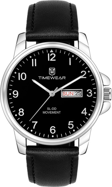 Timeware Watch TIMEWEAR 306BDTG TIMEWEAR New Track Number Dial, Day & Date, Black ...