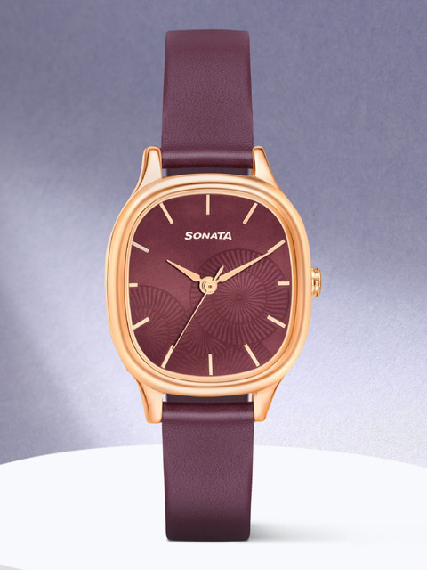 Leather Strap Buy Sonata Ladies Watches Online SONATA 8173WL01