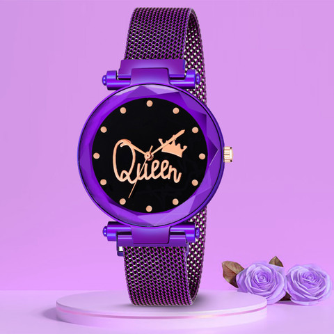 AIVOR WATCH purple color Magnetic stylish belt 2023 Wristwatch