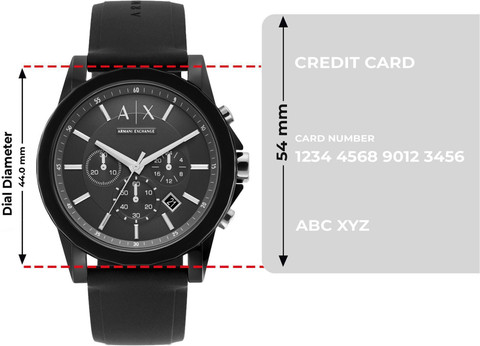 Stainless Steel Ax1326 Watch Armani Exchange Multifunction Black
