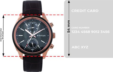 Titan Titan Workwear Multifunction Black Dial Brown LeatherStrap