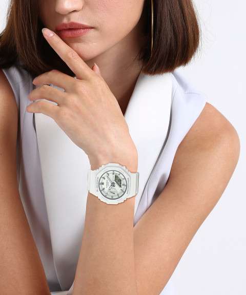 CASIO GMA-S2100-7ADR G-SHOCK Women White Dial White Resin Strap  Analog-Digital Watch For Women