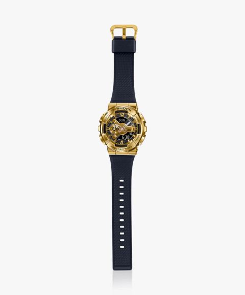 CASIO GM-110G-1A9DR G-SHOCK Gold Ip Dial Black Resin Strap Analog