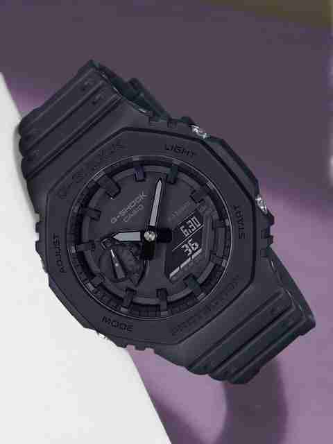 CASIO GA-2100-1A1DR G-SHOCK GA-2100-1A1DR Black Dial Resin Strap  Analog-Digital Watch For Men