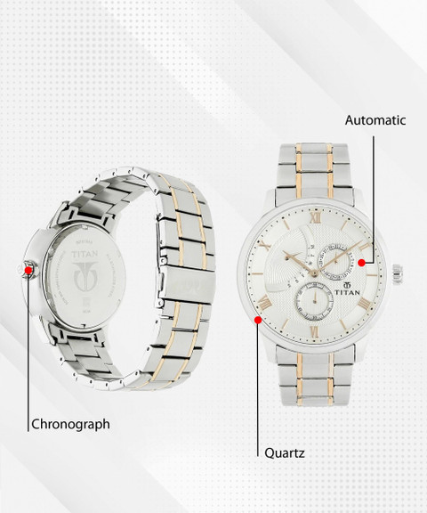 Titan NQ90101KM01 Classique Retrogrades Analog Watch For Men