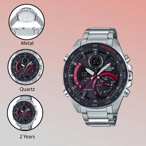 CASIO ECB-900DB-1ADR Edifice ECB-900DB-1ADR Black Dial Silver