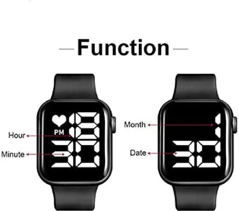 MKHUB C-95 Pink Silicone Digital Watch for Girls - Image 6