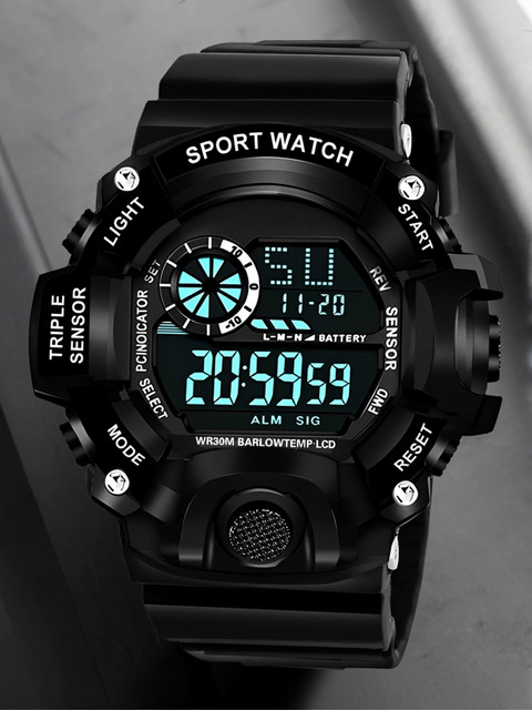 HALA G102-Ssa SSA-Black Sports Water Resistant Digital Watch For Men