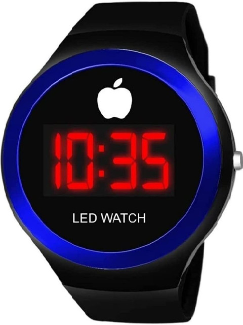 Led Watch Electronic Watch Kids EVOTECH Round Black Dial Digital