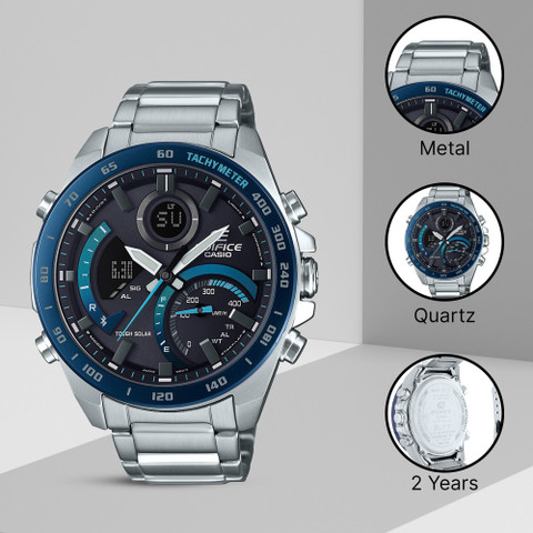 CASIO ECB-900DB-1BDR Edifice ECB-900DB-1BDR Black Dial Silver - Main Image