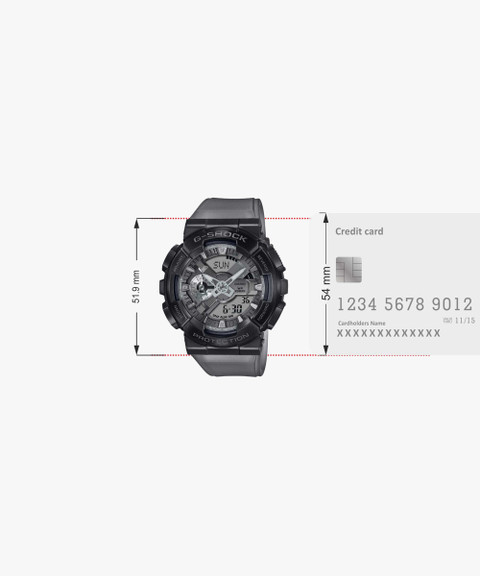 CASIO GM-110MF-1ADR G-Shock Black Ip Dial Gray Resin Band Analog